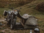 Camping with motorcycle