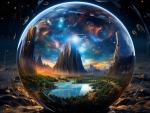 Mountains in Glass Ball