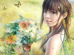 Anime Photo Girl in the Garden