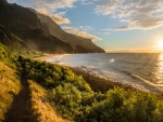 Kalalau, Hawaii at Sunset