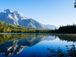 Mount Moran reflecting over Jenny Lake, Grand Teton National Park, Wyoming