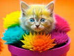 Colourful Kitten