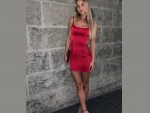 Franceska Fournier in a party outfit