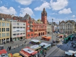 MARKET PLATZ BASEL AND RATHAUS TOWN HALL BASEL