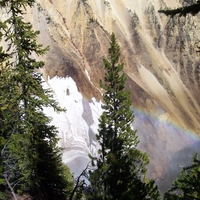 Rainbow at Yellowstone National Park