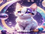 Kitten & Bubble Desktop Wallpapers Pack