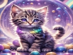 Kitten & Bubble Desktop Wallpapers Pack