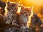 Two playful kittens