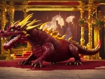 Maroon And Gold Dragon