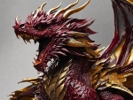 Maroon And Gold Dragon