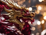 Maroon And Gold Dragon