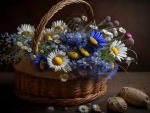 Chamomile and cornflowers