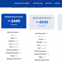 Windows Cloud dedicated Server