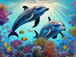 Underwater life - dolphins
