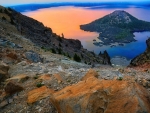 Beautiful Sunrise Colors at Crater Lake, Oregon