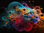 Colorful Image Of A Tiger