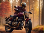Maroon And Gold Motorcycle