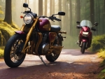 Maroon And Gold Motorcycle
