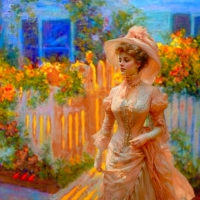 Victorian Beauty In Peach