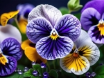 Colorful pansies