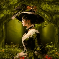 Victorian Beauty In Green