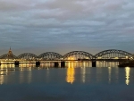 Railway Bridge in Riga, Latvia