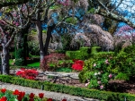 Springtime at Filoli Gardens, California
