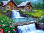 Cottage at the waterfall