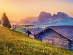 Sunrise in the Dolomites, Italy