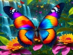 Butterfly At The Waterfalls