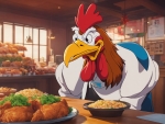 Foghorn Leghorn Working In KFC