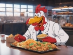 Foghorn Leghorn Working In KFC