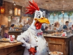 Foghorn Leghorn Working In KFC