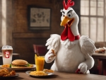 Foghorn Leghorn Working In KFC