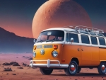 Volkswagen Kombi On The Moon
