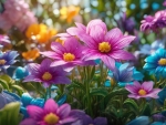 Flowers with delicate colors