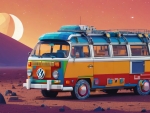 Volkswagen Kombi On The Moon