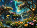Celestial Field of Flowers