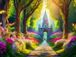 Fairy tale castle in Enchanted Forest