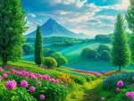 Beautiful green landscape