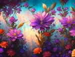 Colorful flowers with a painter's eye