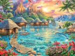 Tropical Oasis by Chuck Pinson