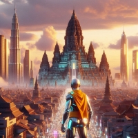 Future Saitama visit Prambanan Temple