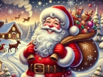 A Jolly Santa Claus in a Magical Winter Wonderland