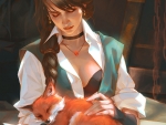 Girl with fox