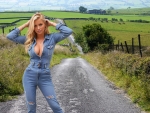 Lexi Love Posing on a Country Road