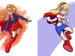Supergirl CW With Supergirl Bruce Timm Art