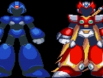 Mega Man X No Armor Upgrade With Zero Red Outfit