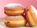 Strawberry jam donuts
