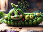 Cute Happy Pea In A Pod